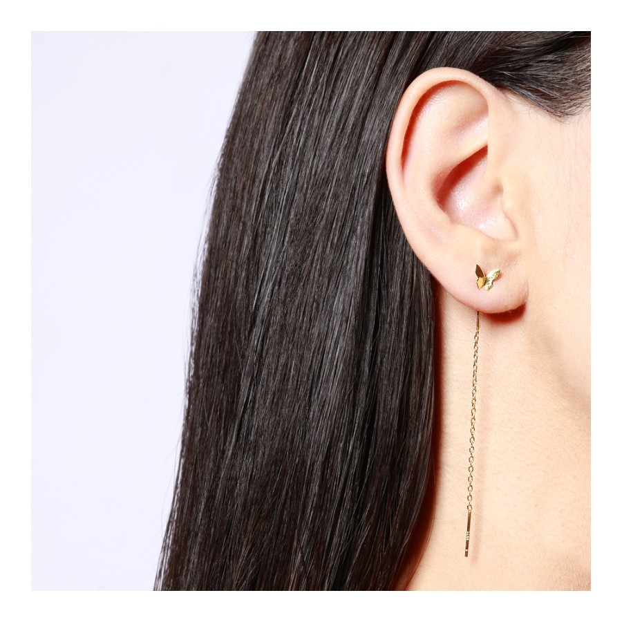 Pendientes Cadena Mariposa Lisa Gold