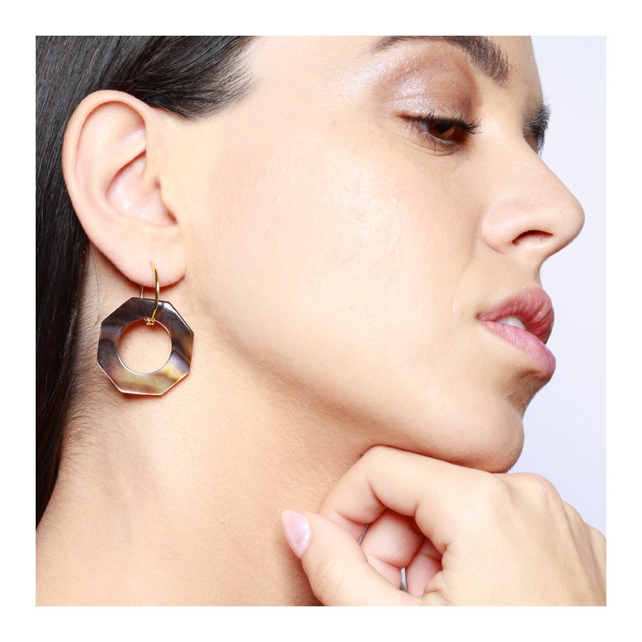 Pendientes Octágono Reversible
