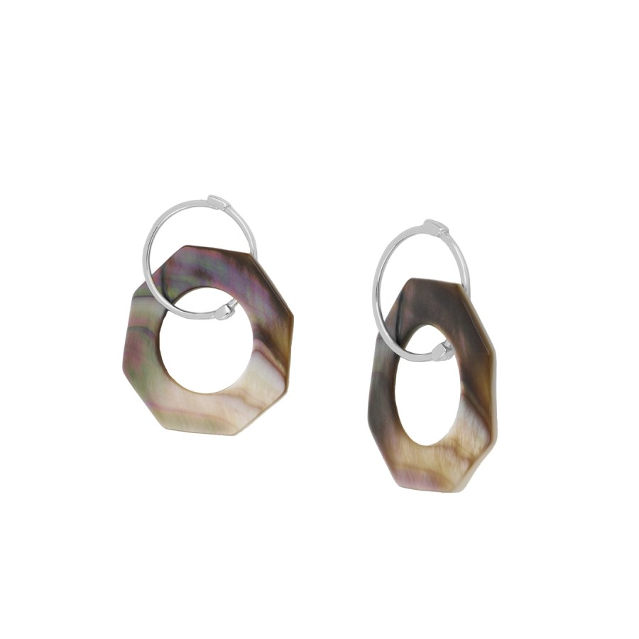 Pendientes Octágono Reversible