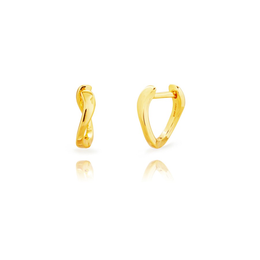 Pendientes Ola Gold (Elige tu medida)