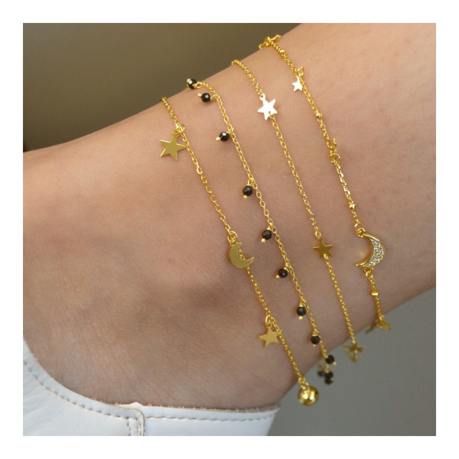 Tobillera Mini Estrellas Gold