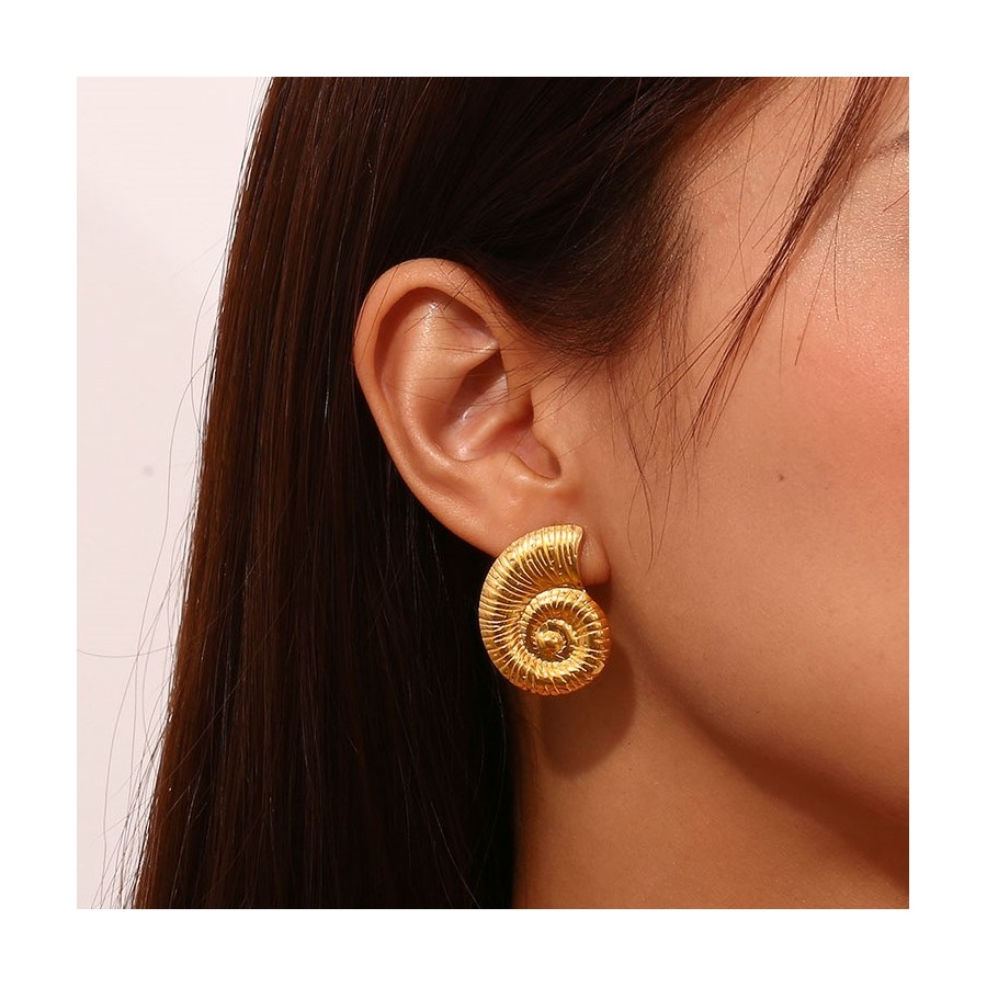 Pendientes Gran Caracola Gold