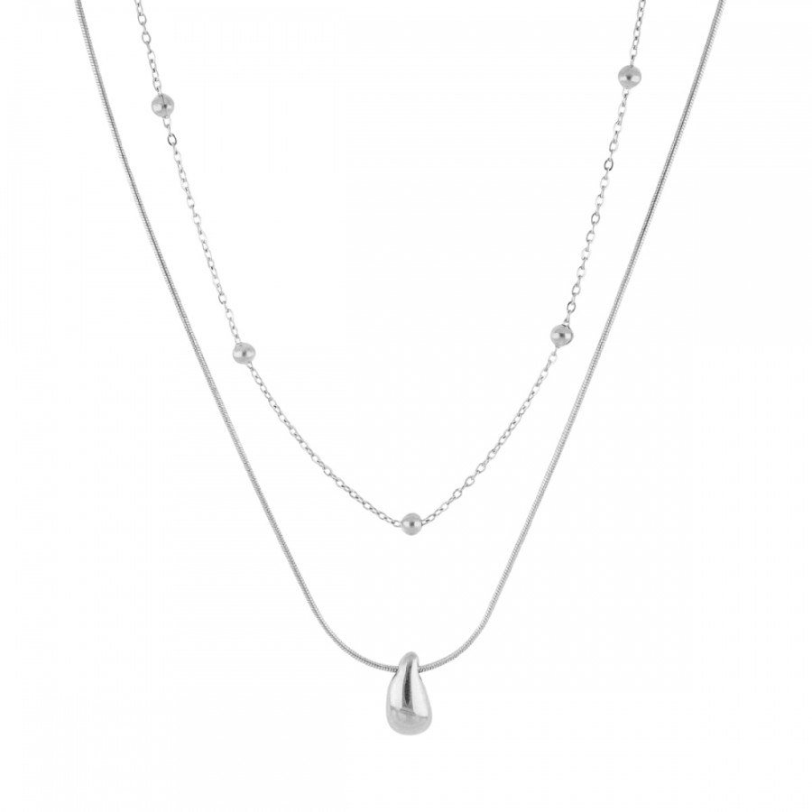 Collar Doble Gota + Bolitas