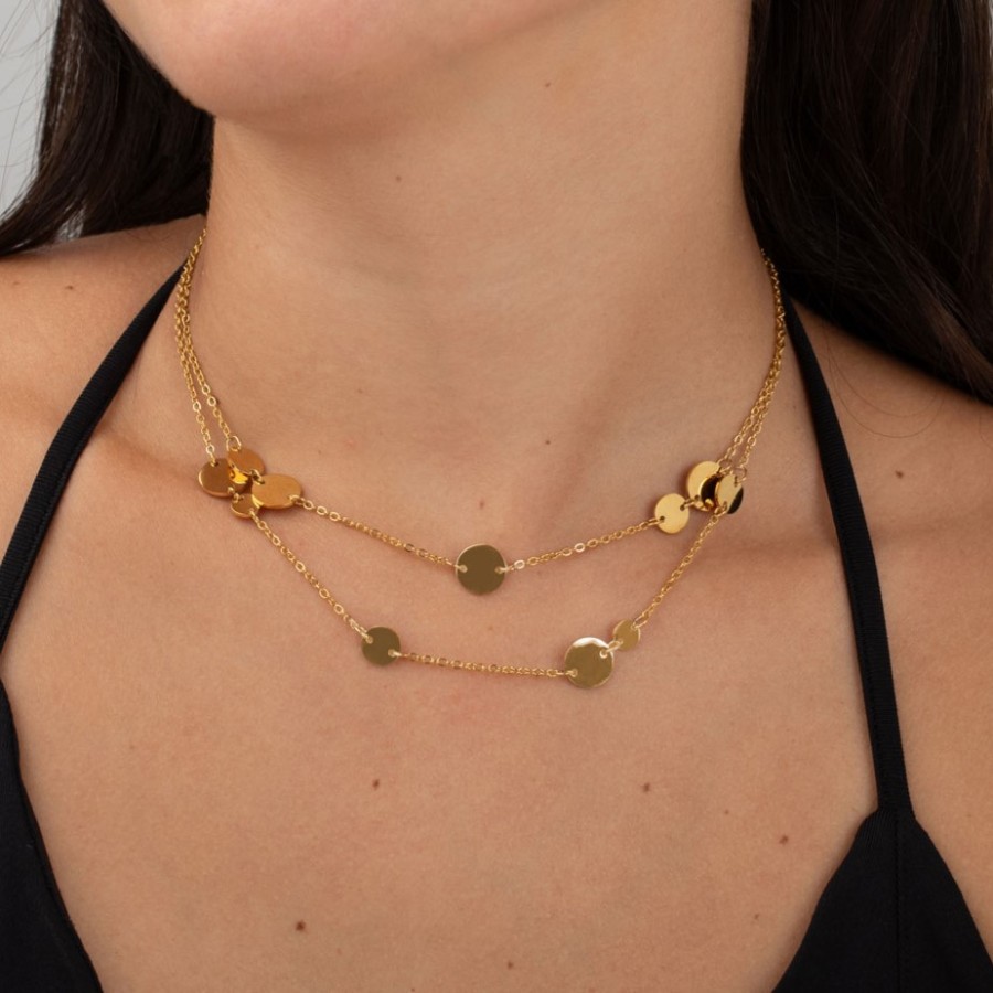 Collar Doble Círculos Gold