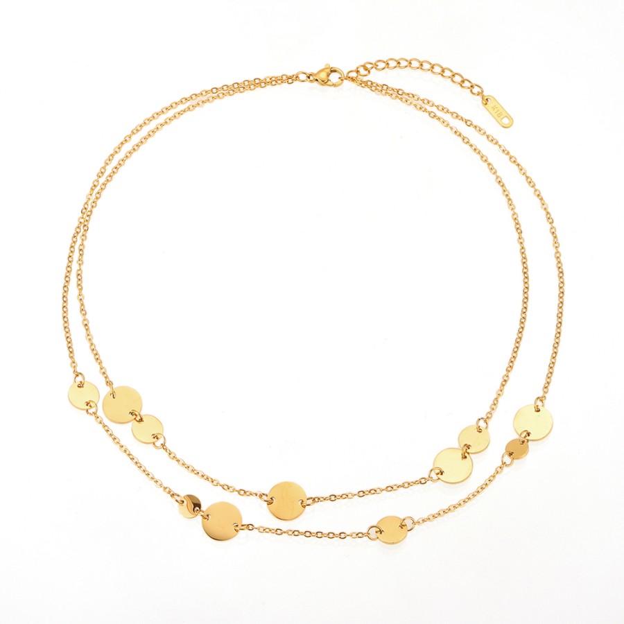 Collar Doble Círculos Gold
