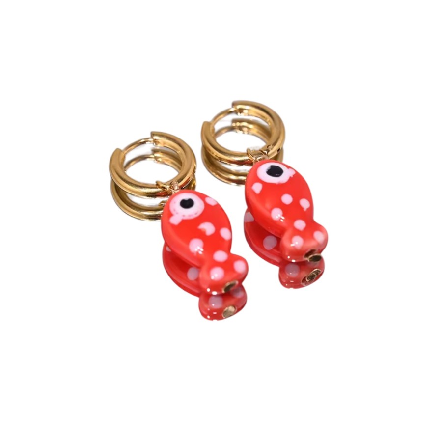 Pendientes Pececito Color Gold (Elige tu color)