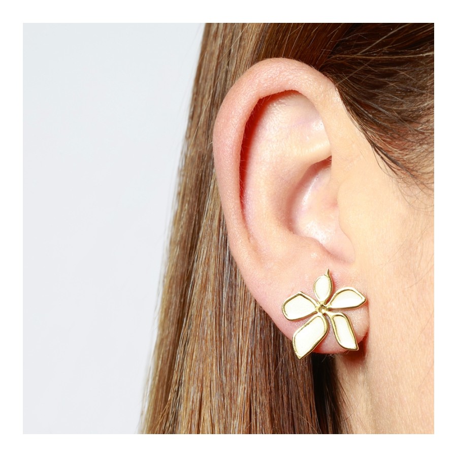 Pendientes Flor Enamel
