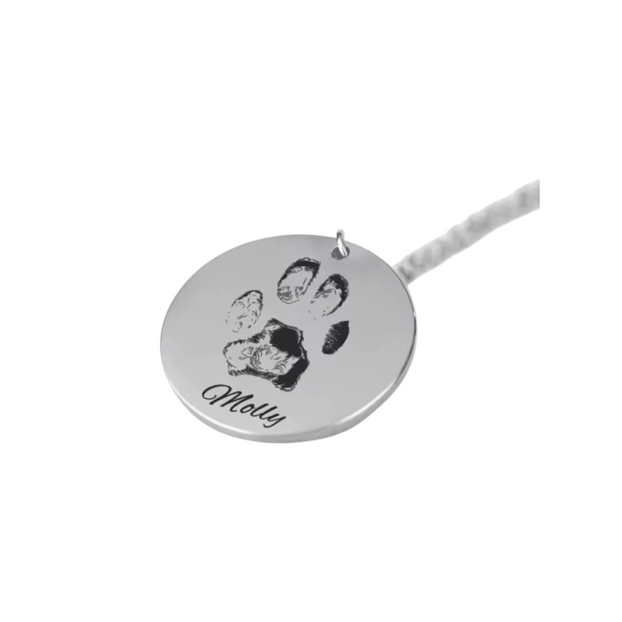 Collar Huella + Texto