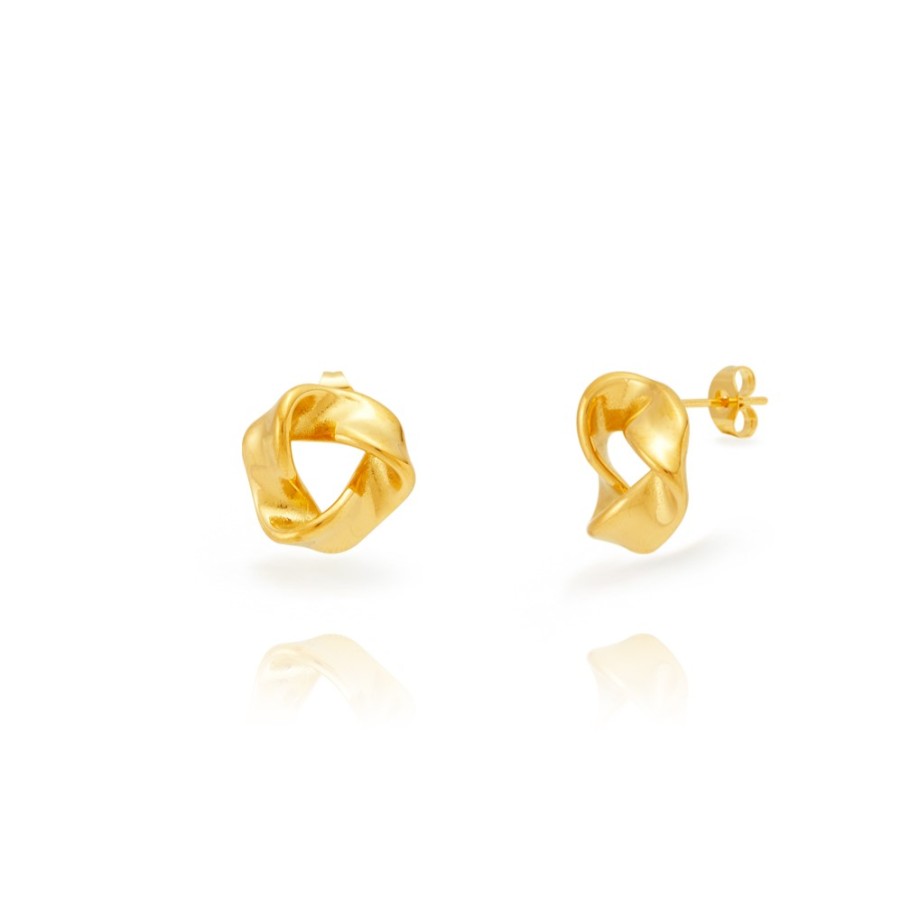 Pendientes Aro Trenzado Gold