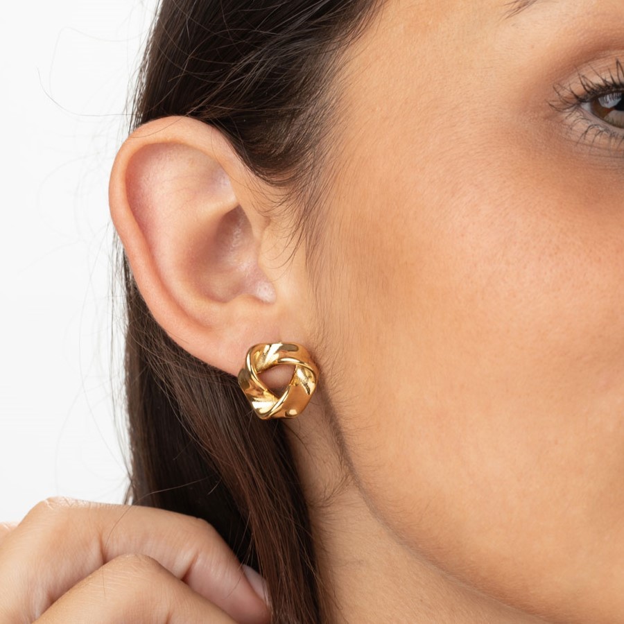 Pendientes Aro Trenzado Gold