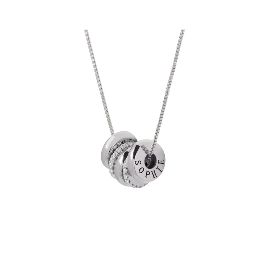 Collar Discos 1 a 7 nombres