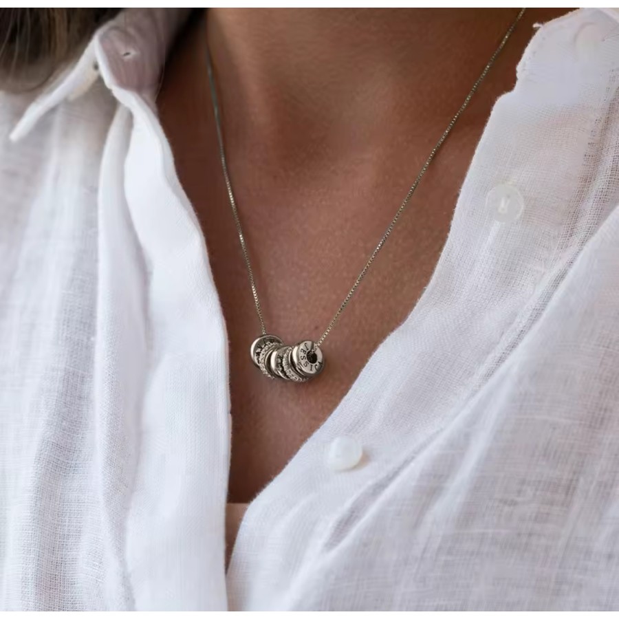 Collar Discos 1 a 7 nombres