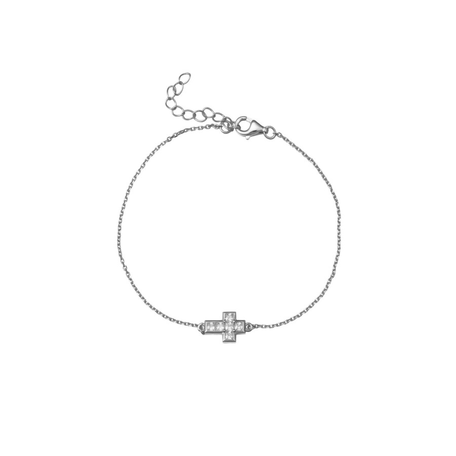 Pulsera Cruz Circonitas (Elige tu color)