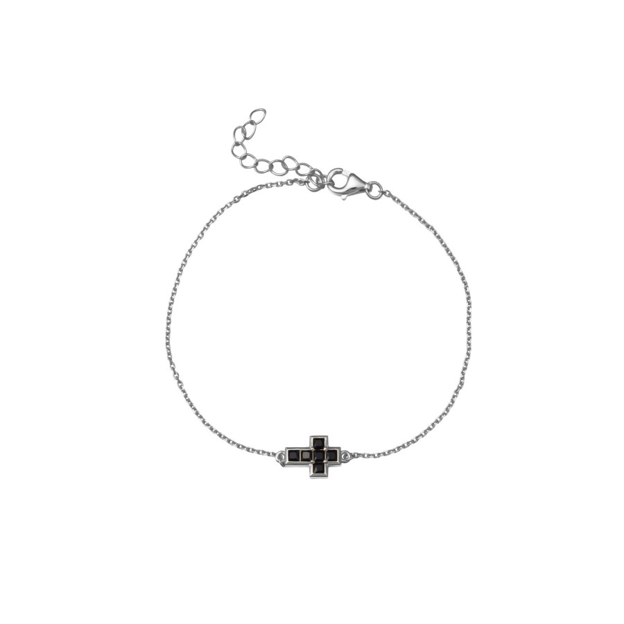 Pulsera Cruz Circonitas (Elige tu color)