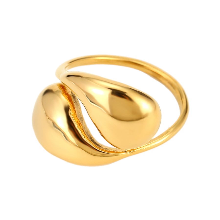 Anillo Doble Gota Gold