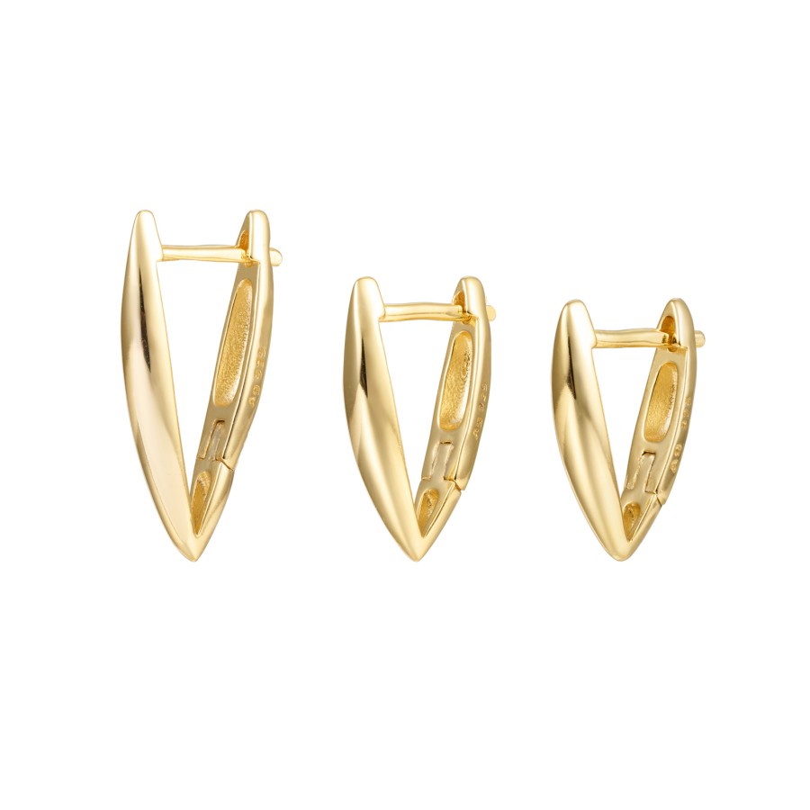 Pendientes Triángulo Aro Gold (Elige tu tamaño)