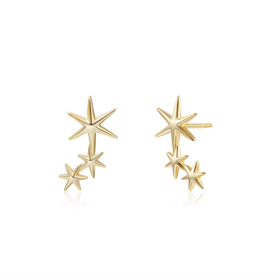 Pendientes Tres Estrellas Gold
