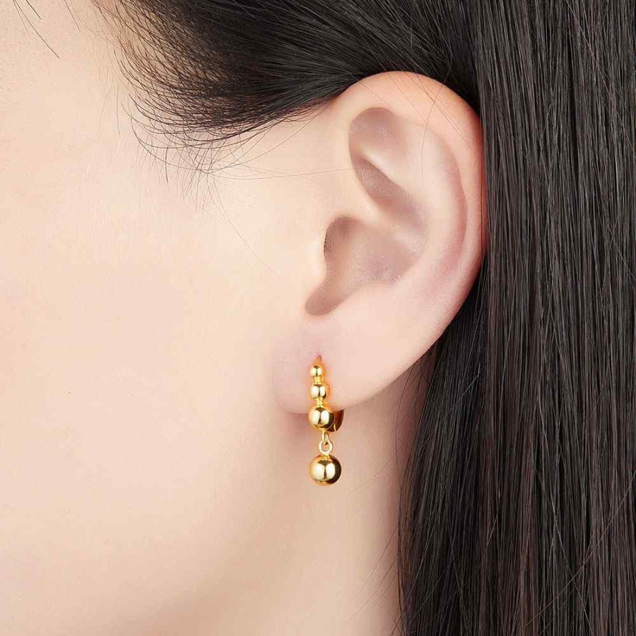 Pendientes Bolitas + Bolita colgante