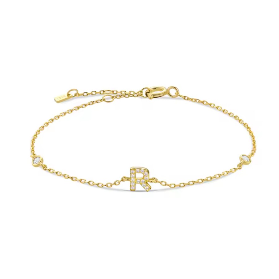 Pulsera Inicial Circonitas Gold