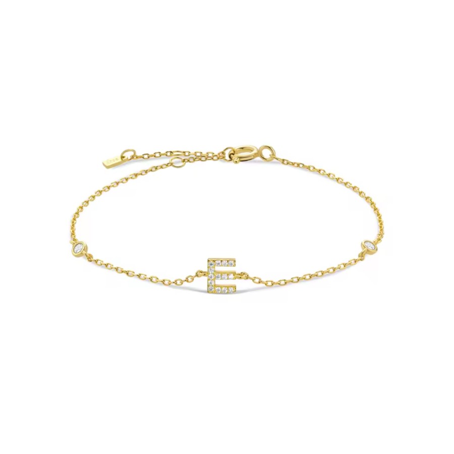 Pulsera Inicial Circonitas Gold