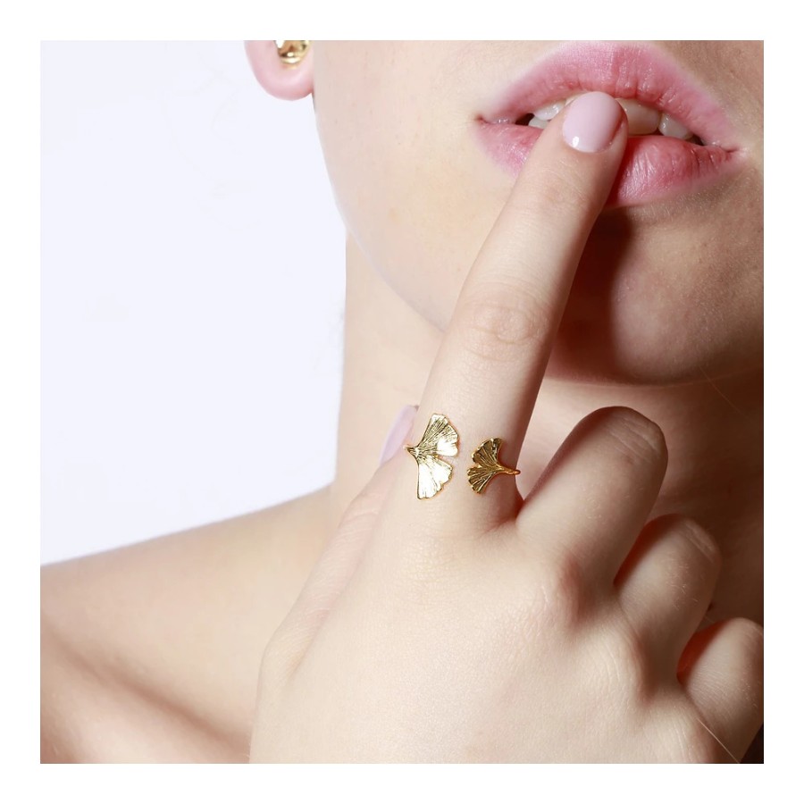 Anillo Flores Abierto Gold
