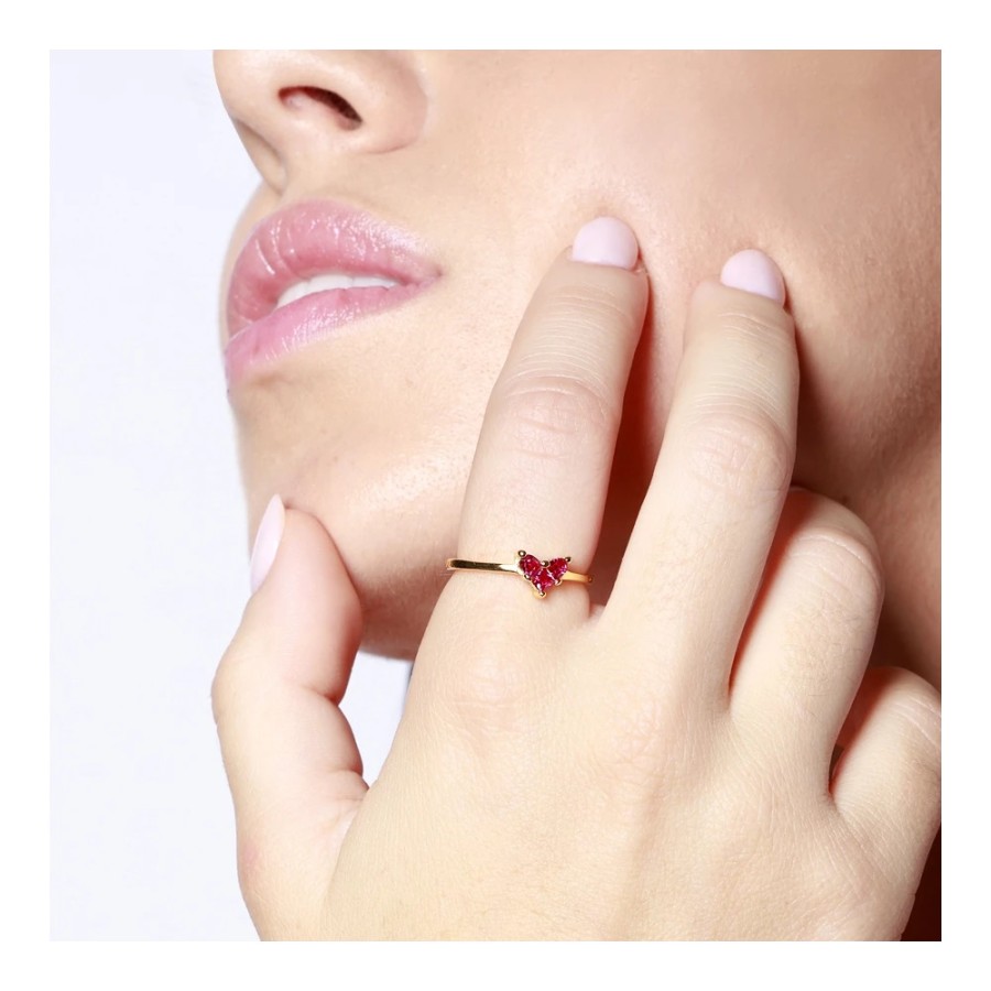 Anillo Corazón Gold (Elige tu color)