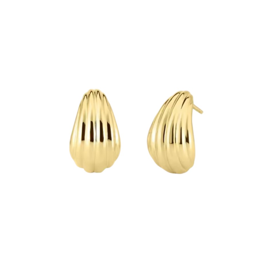 Pendientes Gota Rayado Gold