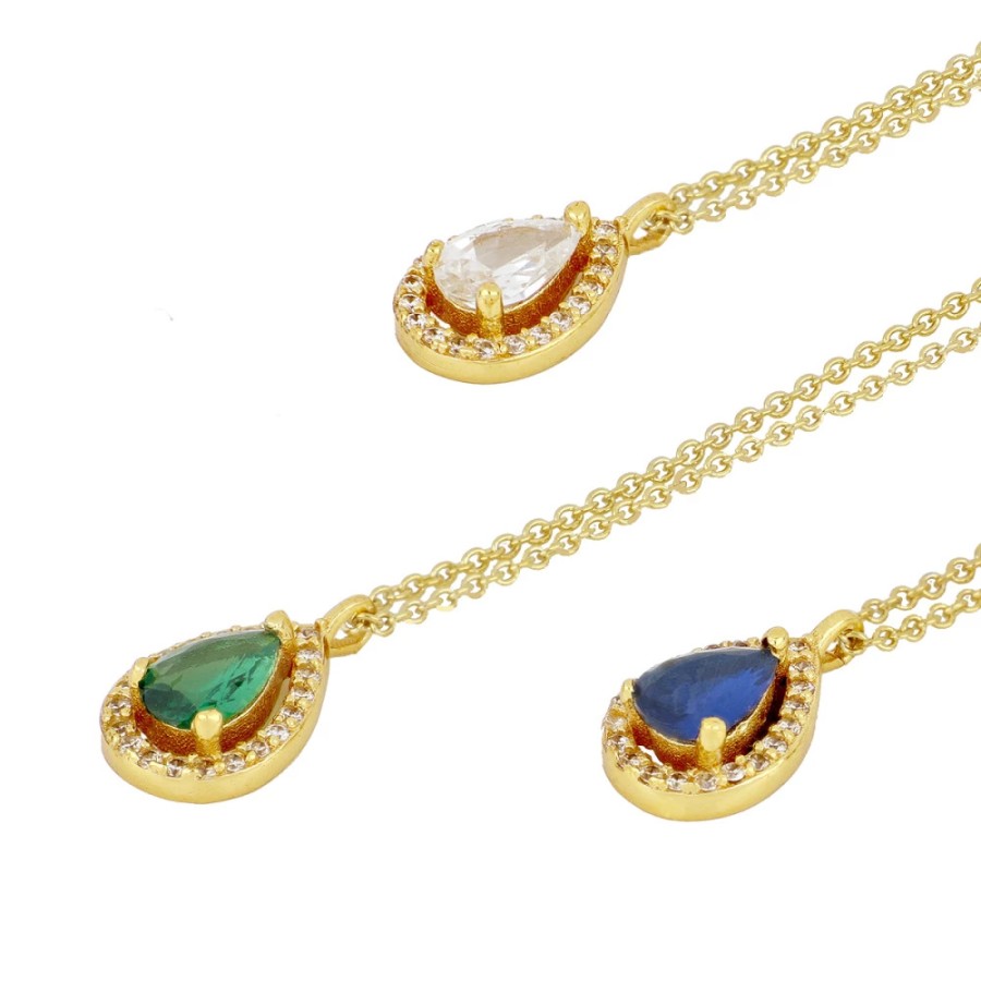 Collar Lágrima Circonitas Gold (Elige...
