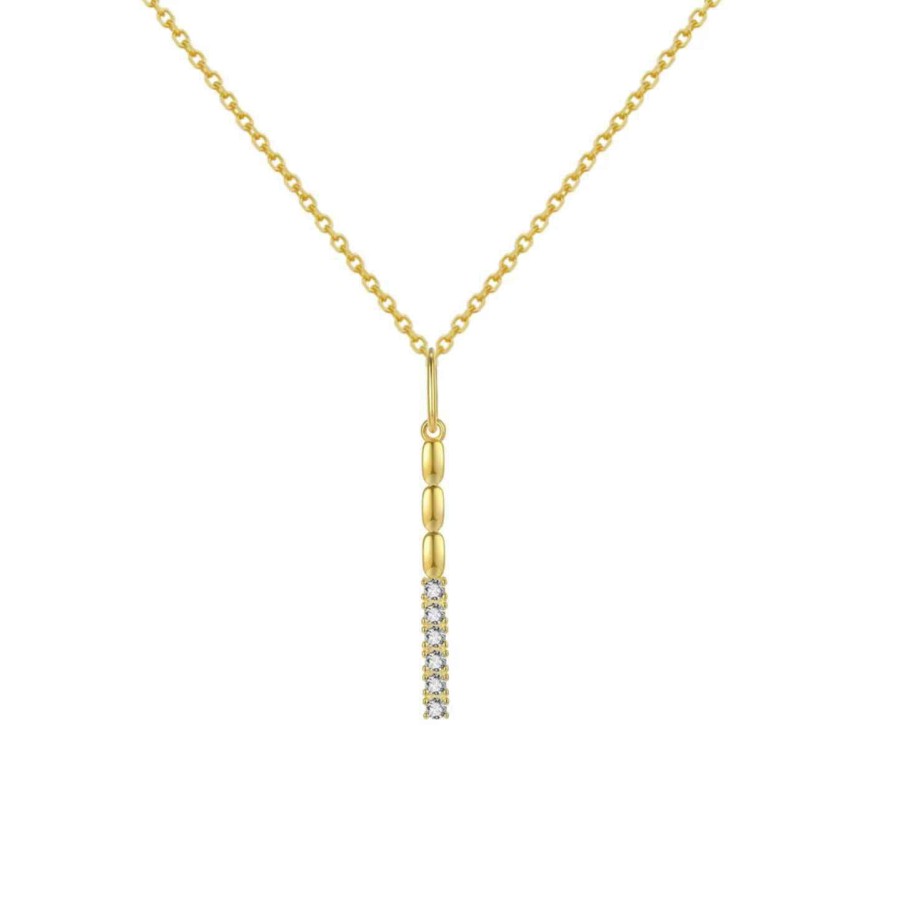 Collar Barra Circonitas Gold