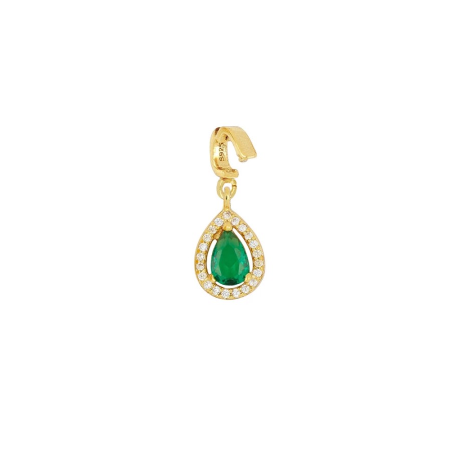 Charm Acoplable Piedra Lágrima Gold (Elige tu color)