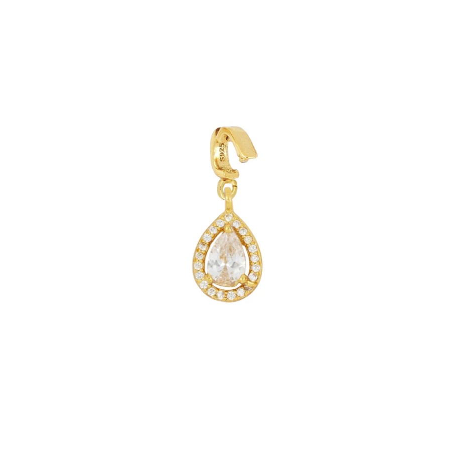 Charm Acoplable Piedra Lágrima Gold (Elige tu color)
