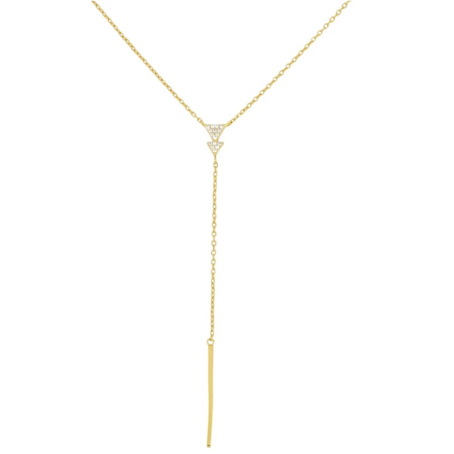 Collar Largo Detalle Barra Gold