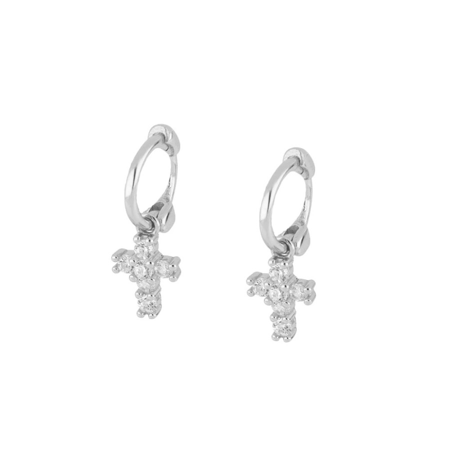 Pendientes Mini Cruz Circonitas