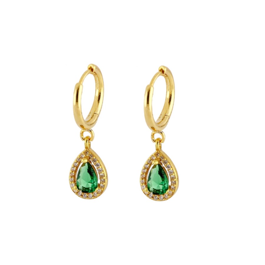 Pendientes Lágrima Circonita Circonitas Gold (Elige tu color)