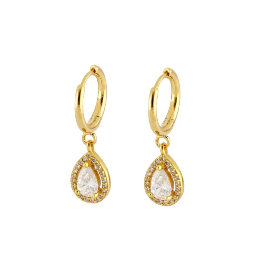 Pendientes Lágrima Circonita Circonitas Gold (Elige tu color)