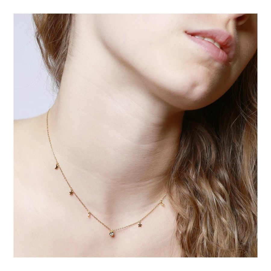 Collar Estrellas y Lunas