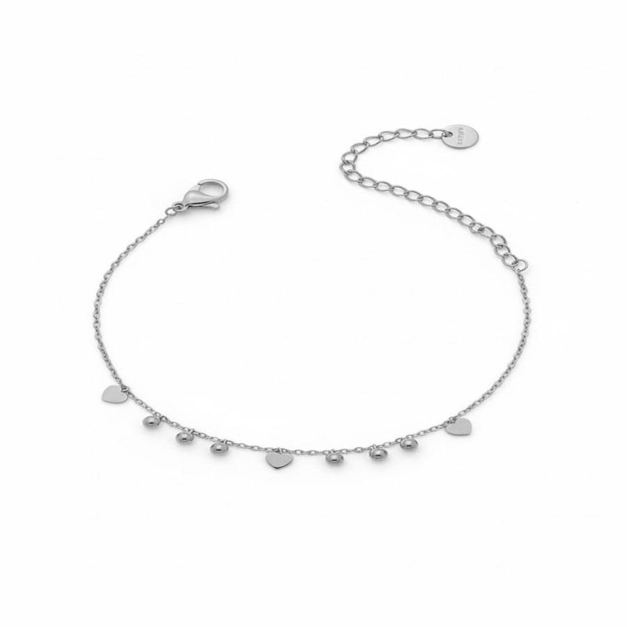 Pulsera Bolitas y Corazones