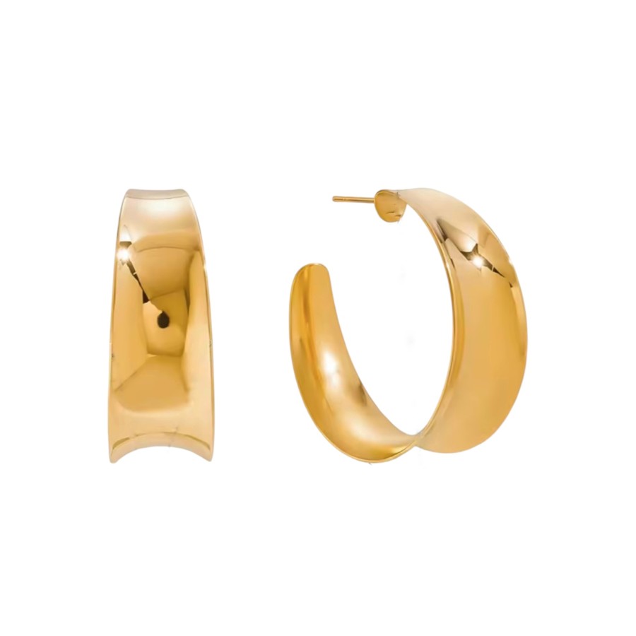 Pendientes Maxi Aros Gruesos Gold