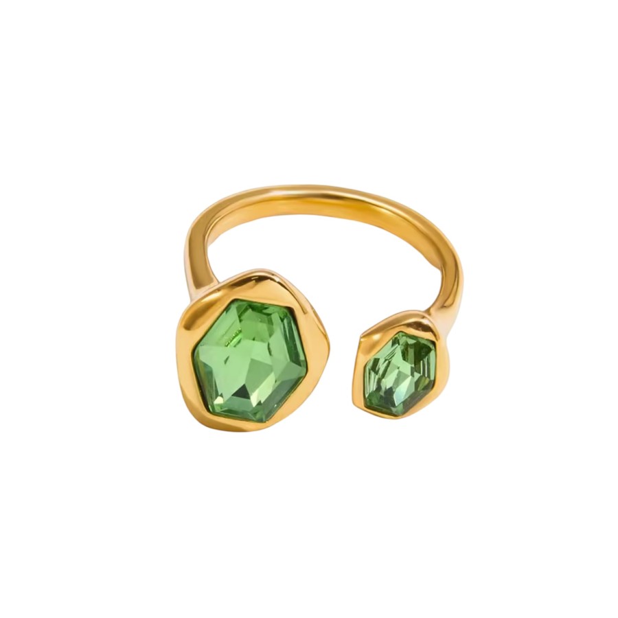 Anillo Circonita Esperanza Ajustable Gold
