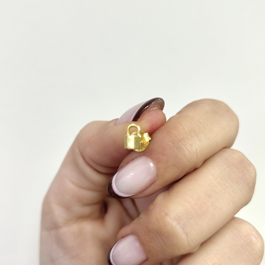 Pendiente Suelto Candado Pequeño Gold