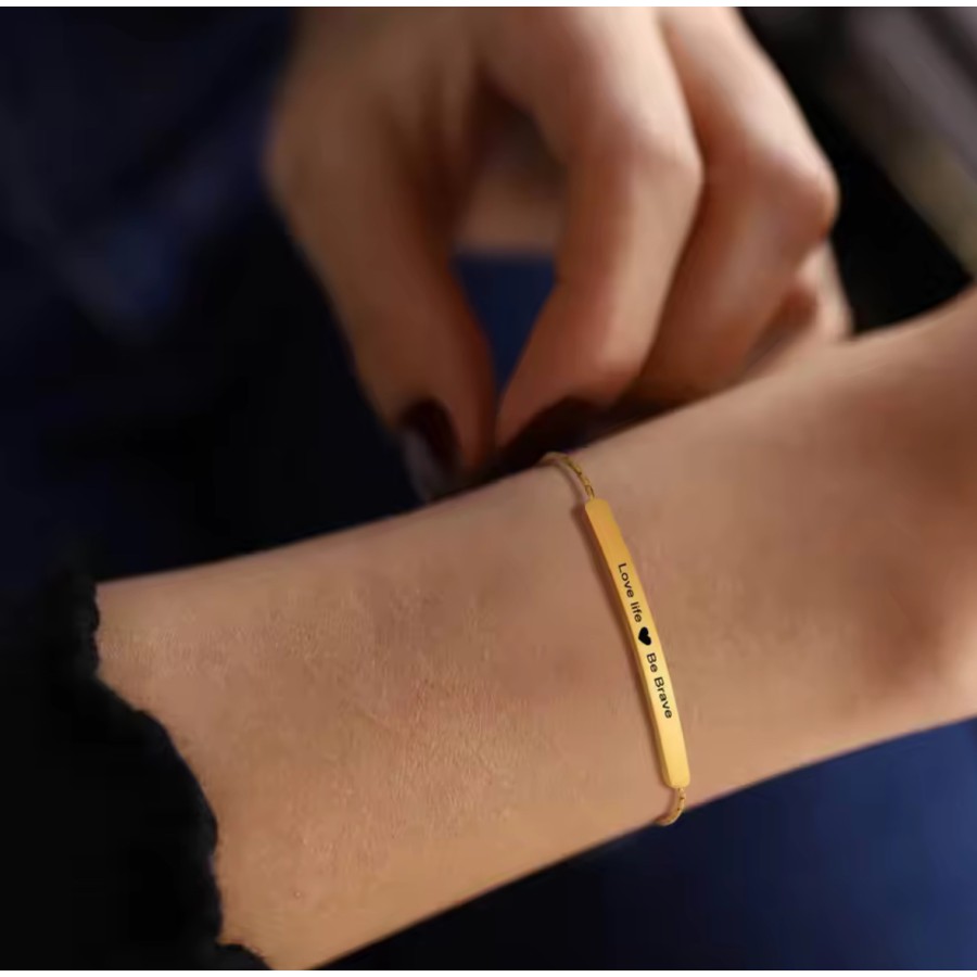 Pulsera Personalizada PLaquita Ajustable