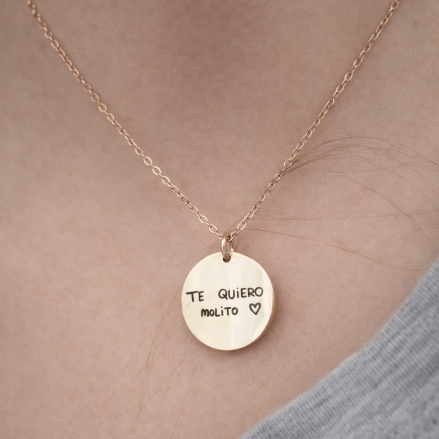 Collar Dibujo o Texto Emotivo Gold
