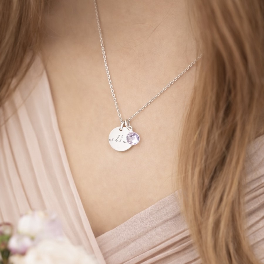 Collar Personalizado Chapita Color Mes Cumpleaños