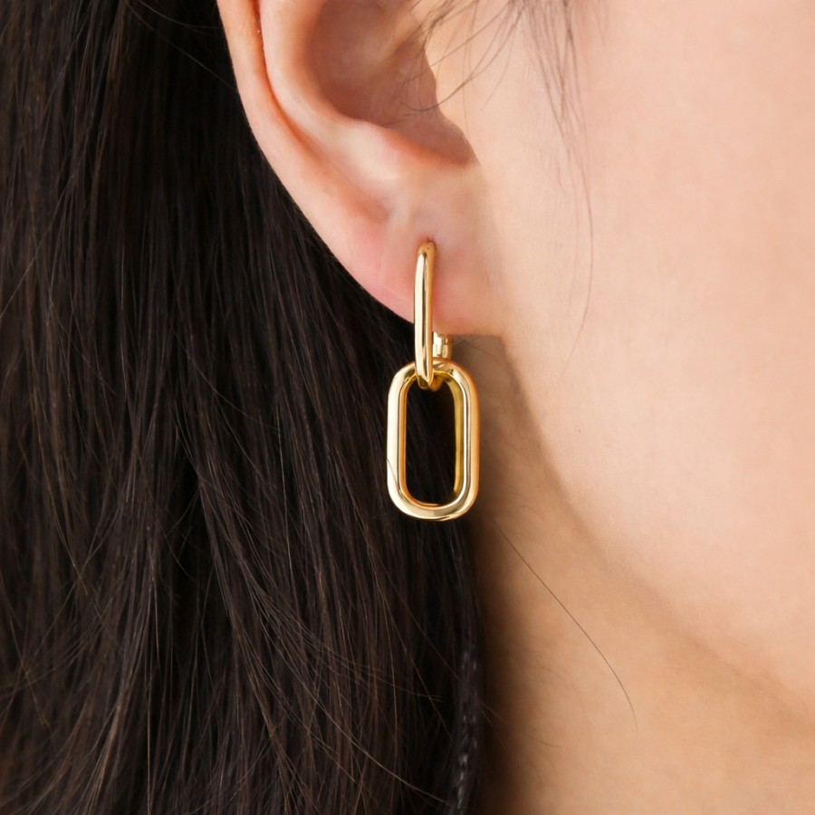 Pendientes Doble Aro Rectángulo...