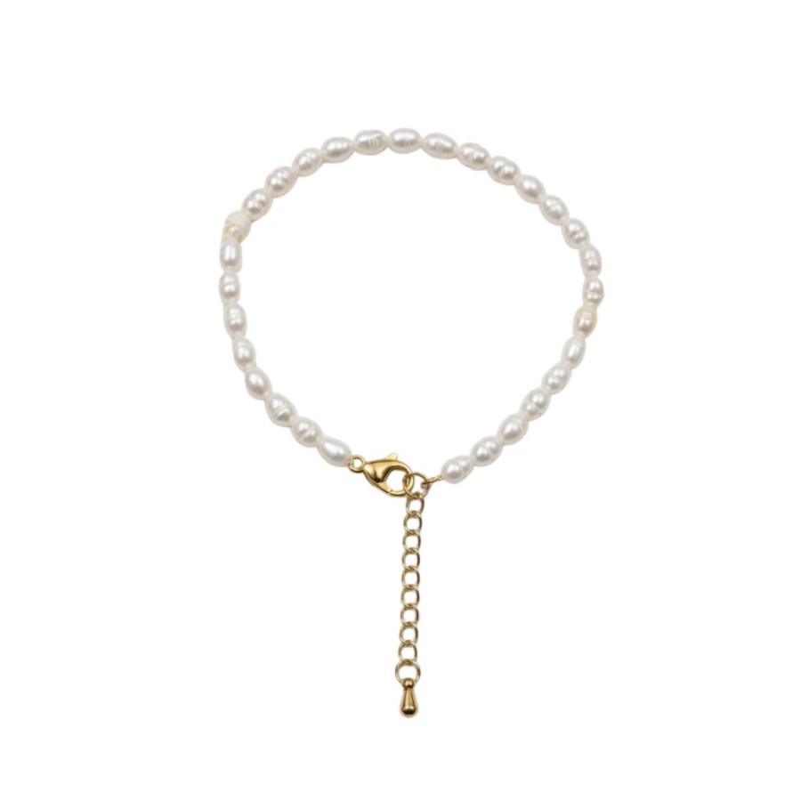 Pulsera Perla de Arroz Gold (Elige tu medida)