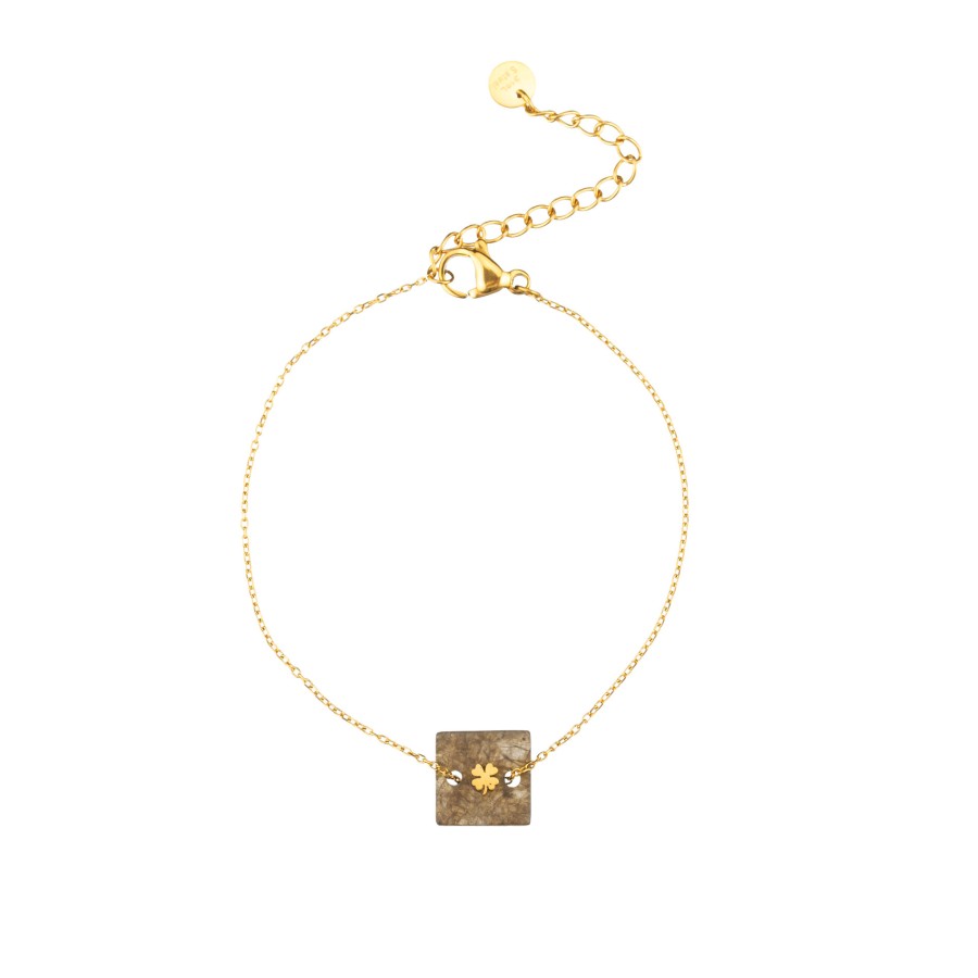 Pulsera Trébol Suerte Gold (Elige tu color)