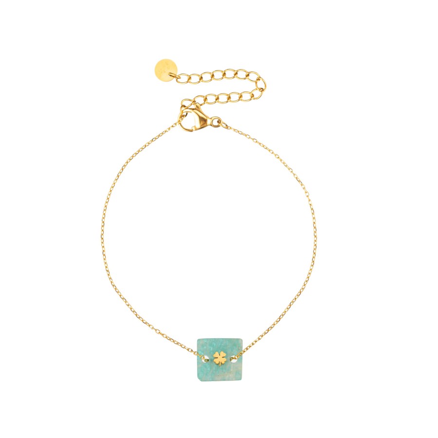 Pulsera Trébol Suerte Gold (Elige tu color)