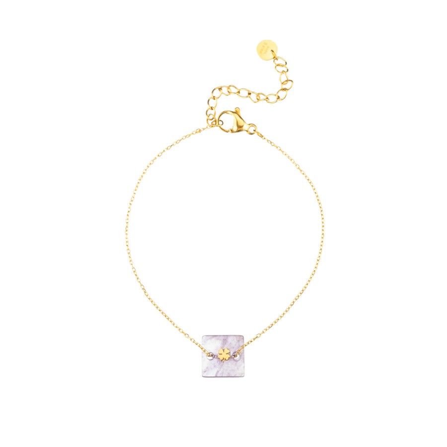 Pulsera Trébol Suerte Gold (Elige tu color)
