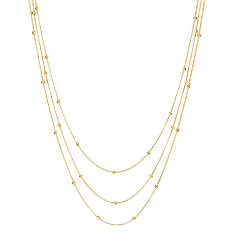 Collar Triple Bolitas Gold