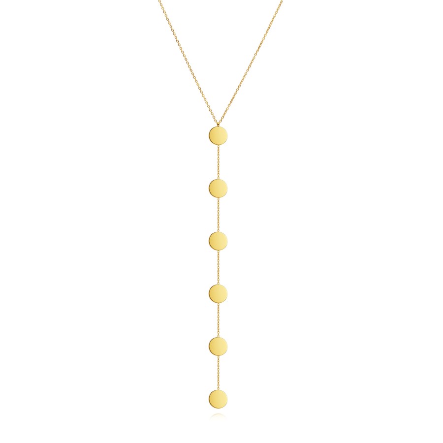 Collar Largo Círculos Gold